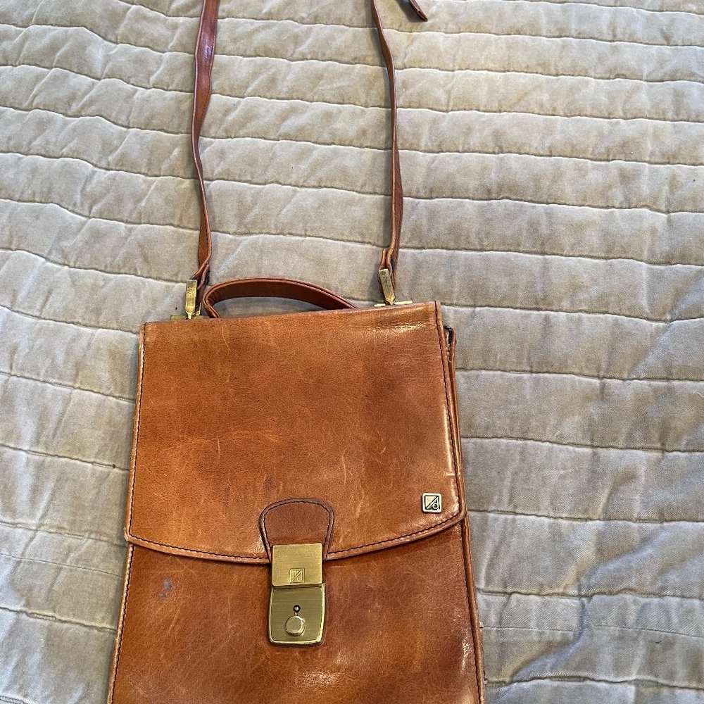 Rust colored leather bag